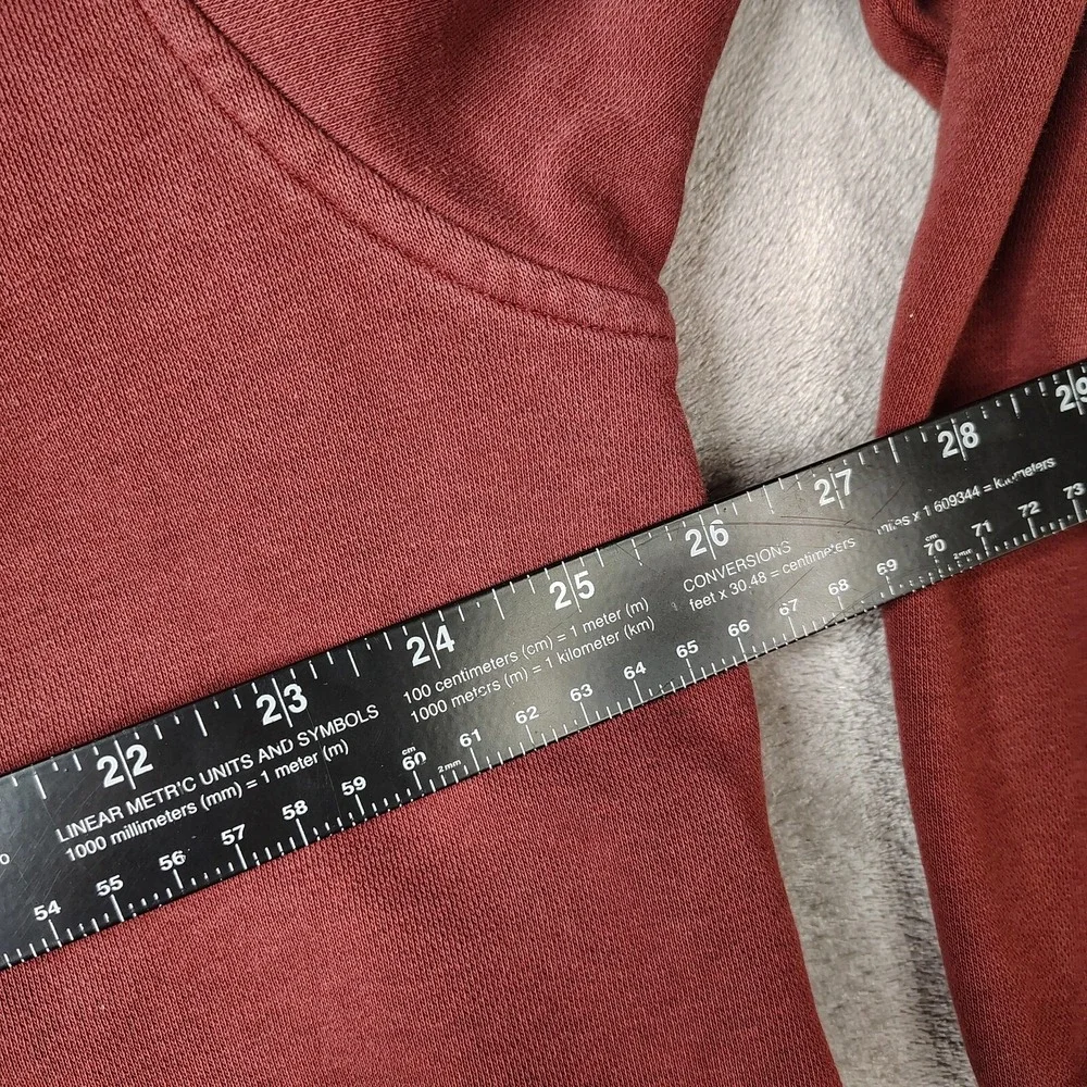 Levi's Relaxed Graphic Hoodie Mens XL Burgundy Red Logo Pullover Fleece Top